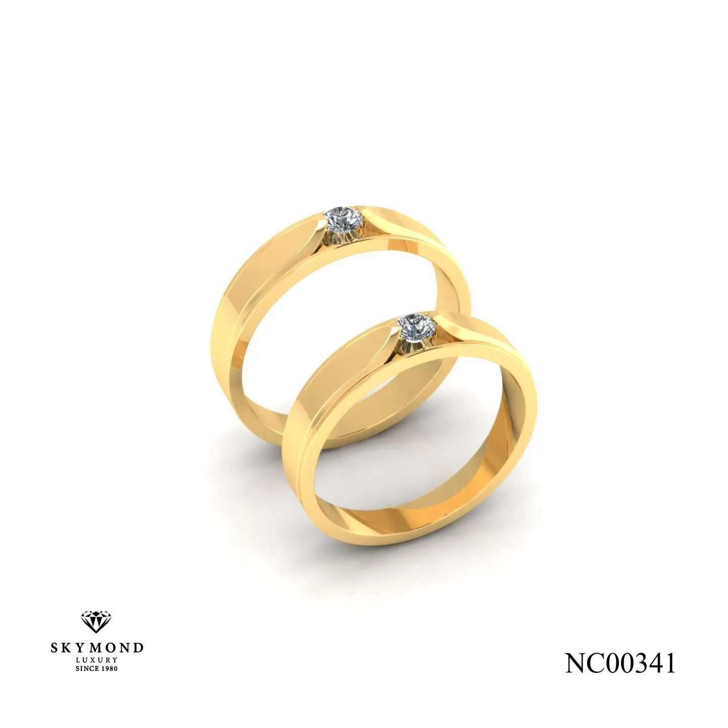 Nhẫn Cưới Vàng Vàng (14k-18k) thiết kế NC00341