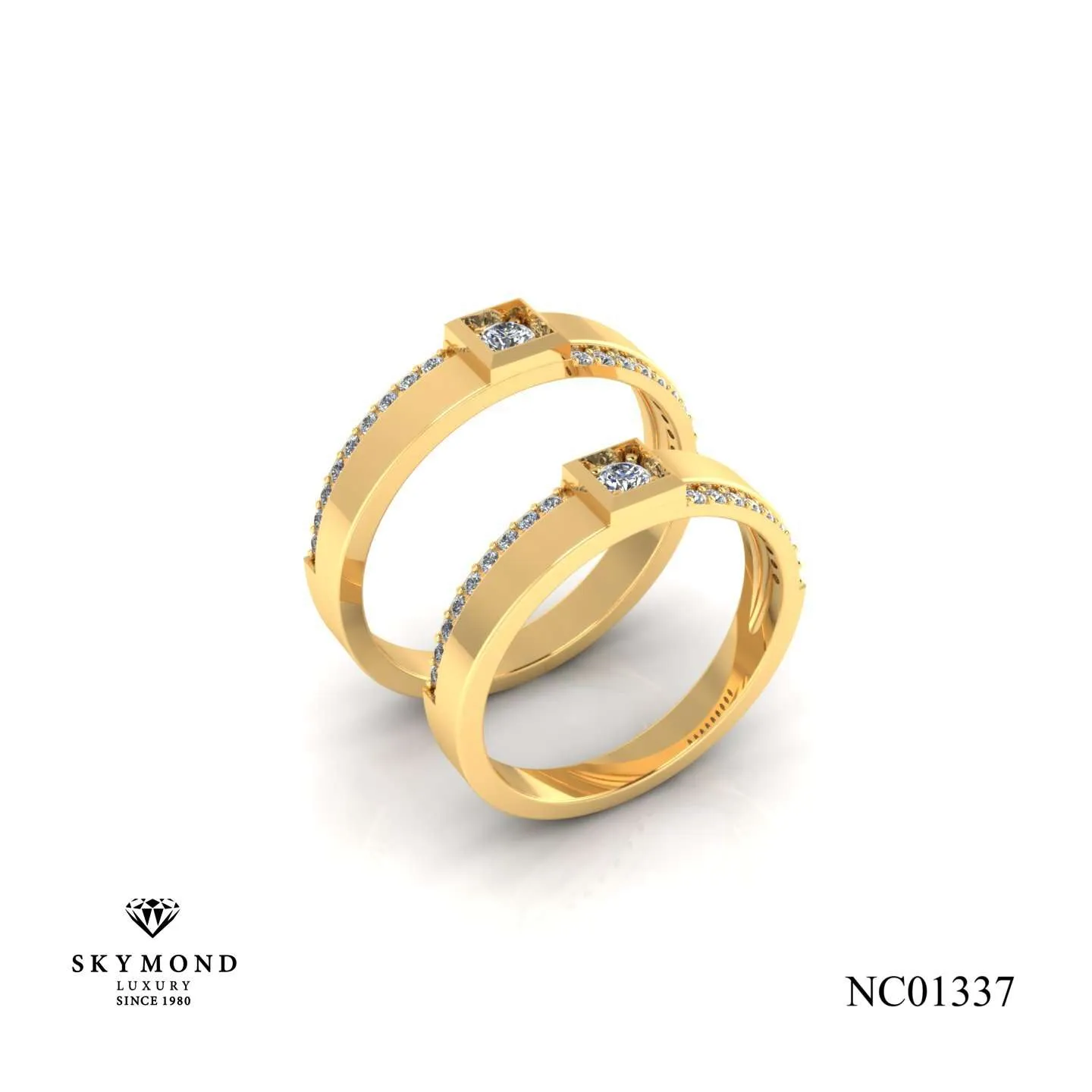Nhẫn Cưới Vàng Vàng (14k-18k) thiết kế NC01337