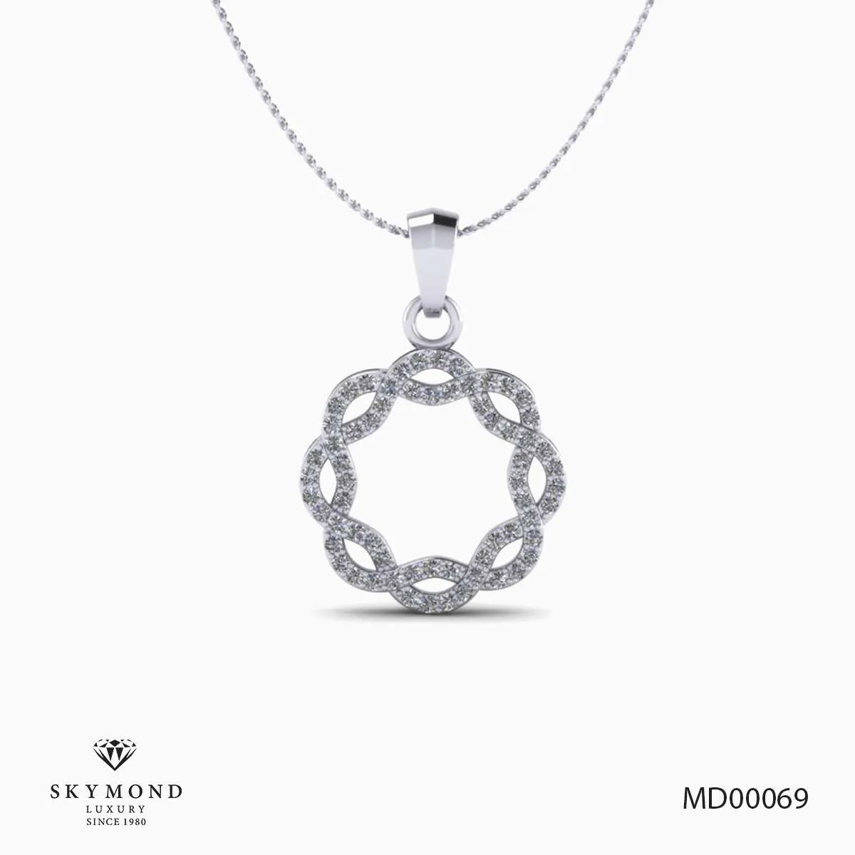 Mặt Dây Platin - Bạch Kim Thiết Kế Đẹp MD00069