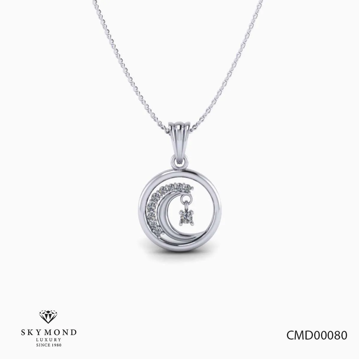 Mặt Dây Platin - Bạch Kim Thiết Kế Đẹp MD00080