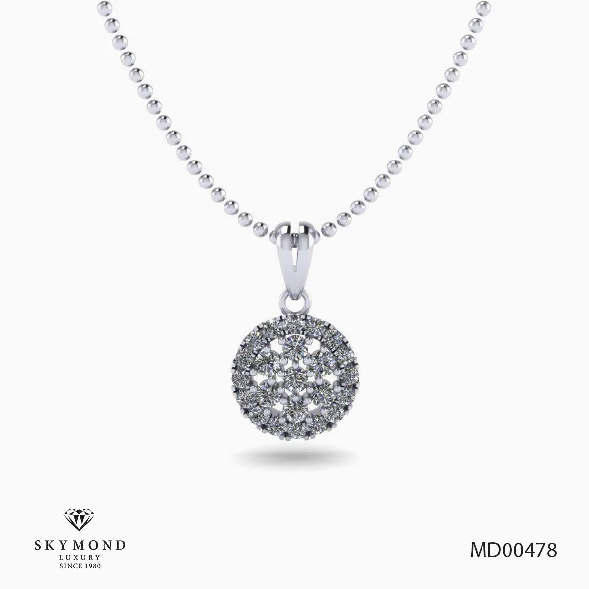 Mặt Dây Platin - Bạch Kim Thiết Kế Đẹp MD00478