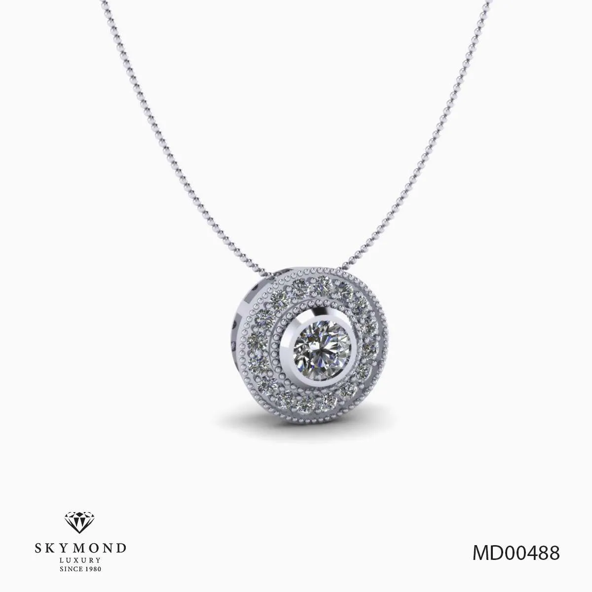 Mặt Dây Platin - Bạch Kim Thiết Kế Đẹp MD00488