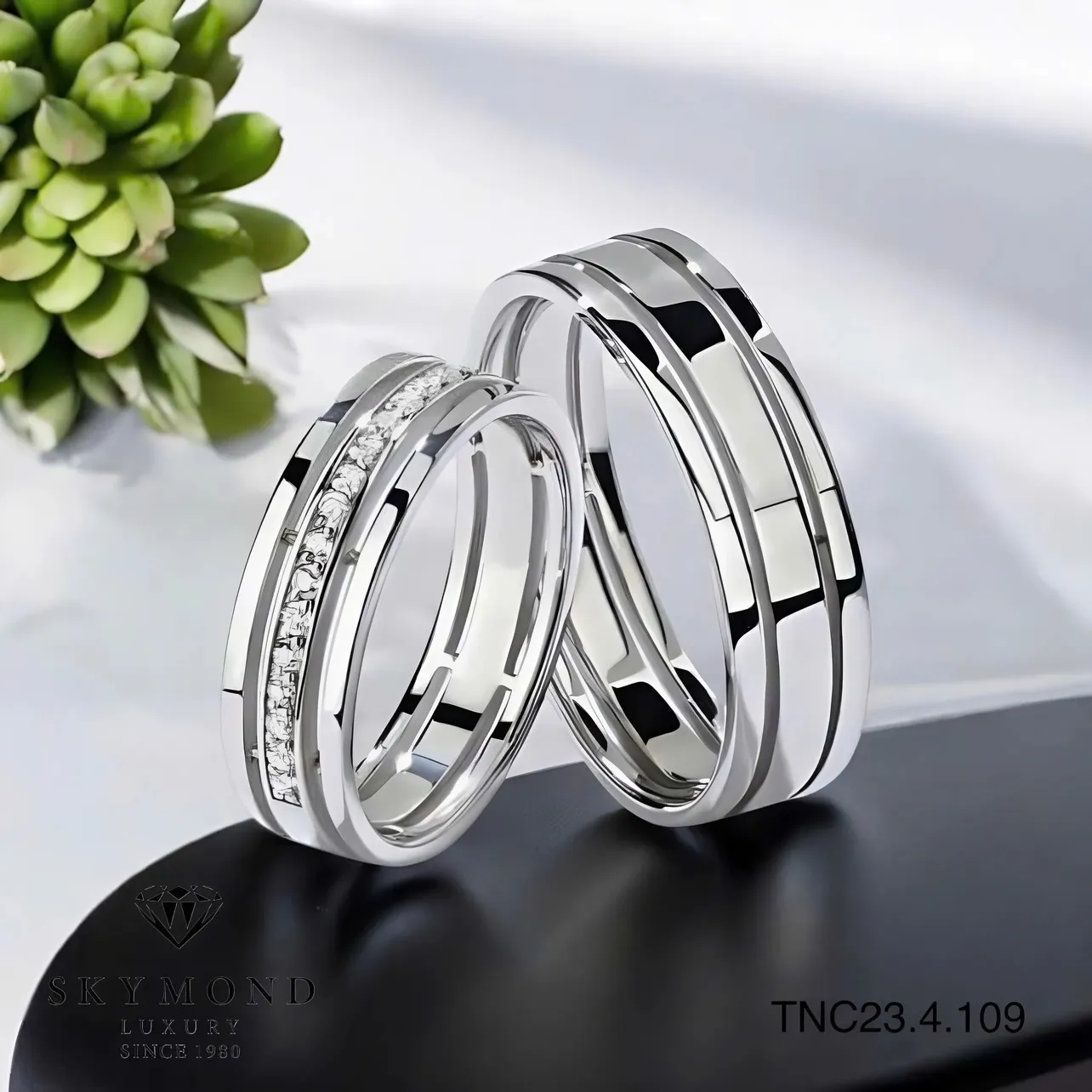 đôi nhẫn cưới platin - bạch kim