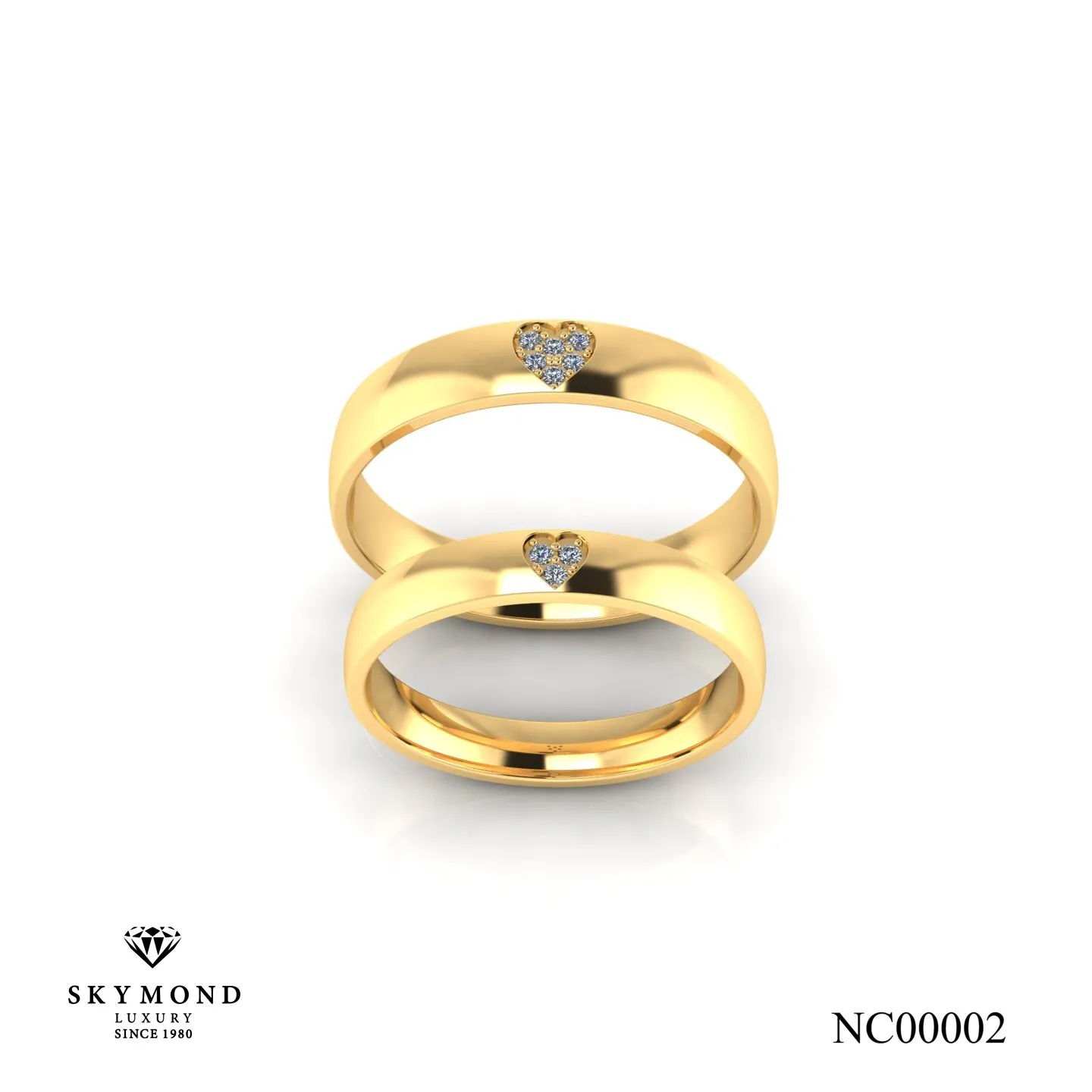 cặp nhẫn cưới vàng skymond