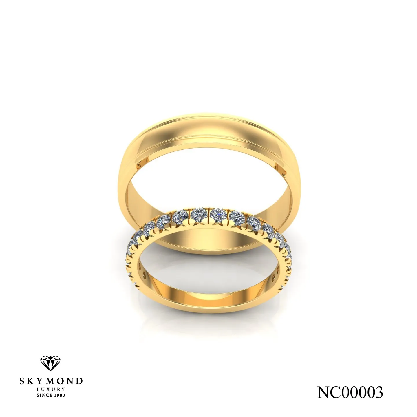 cặp nhẫn cưới vàng