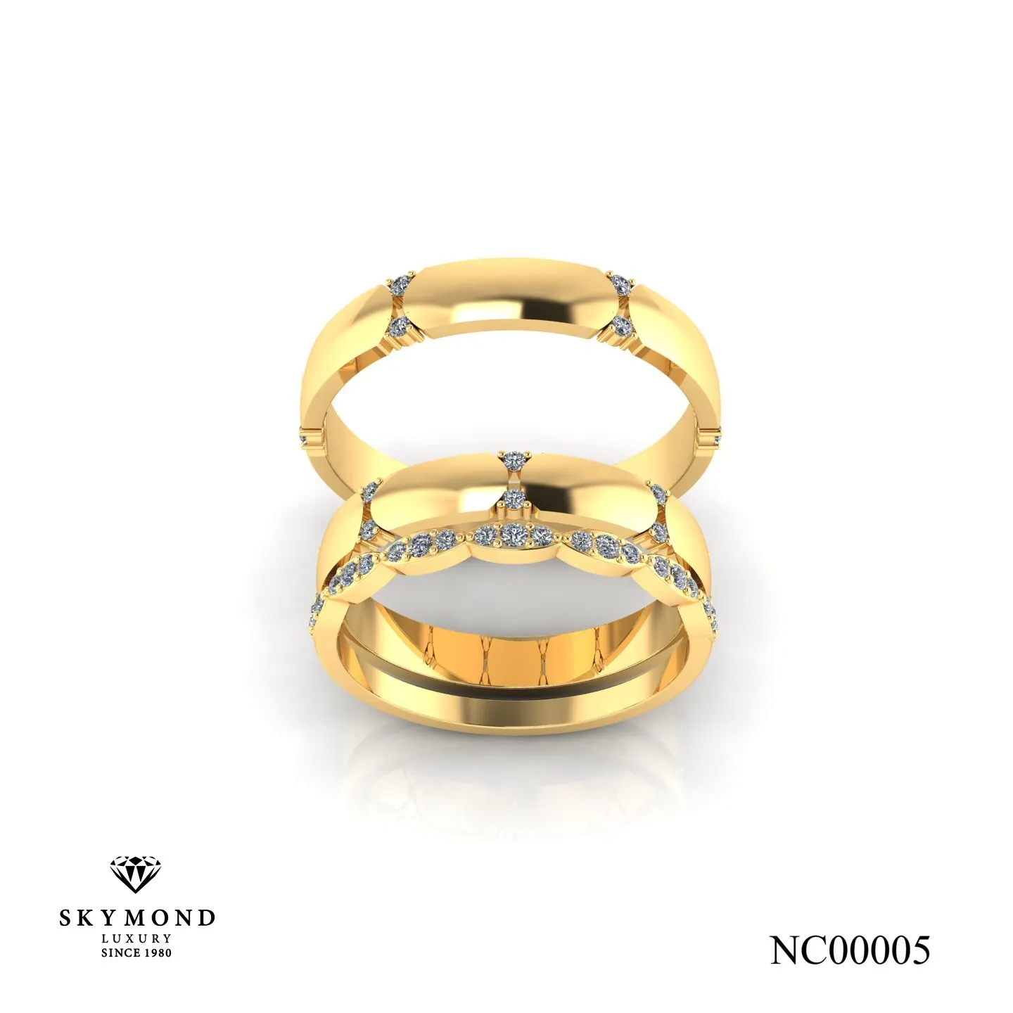 cặp nhẫn cưới vàng