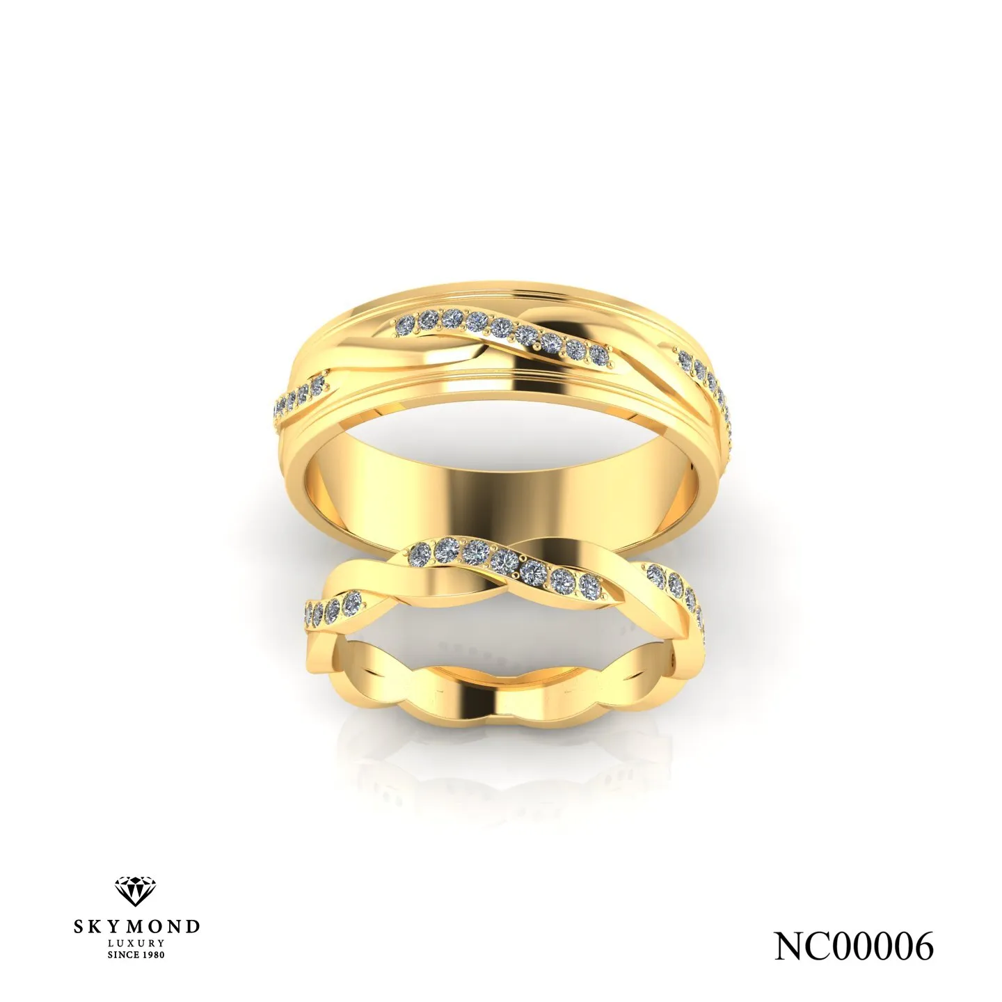 cặp nhẫn cưới vàng