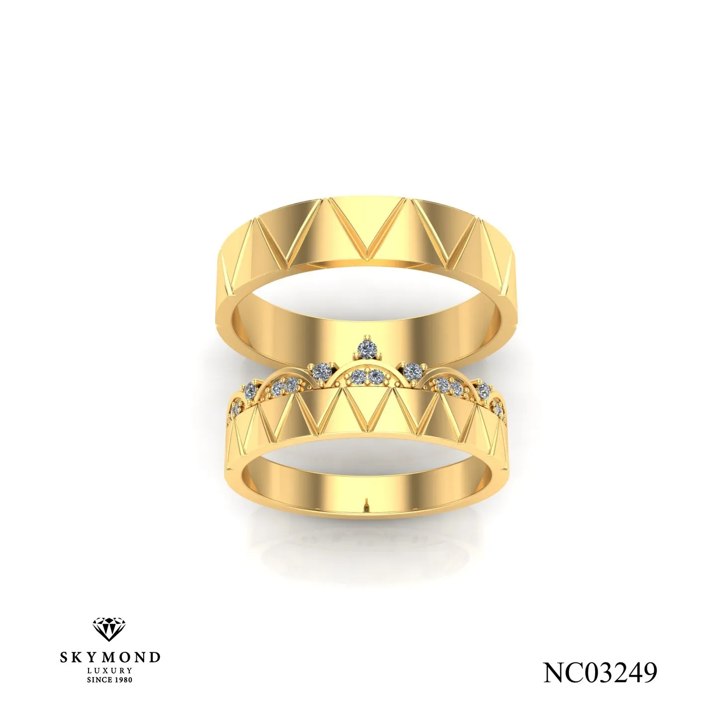 Cặp nhẫn cưới vàng