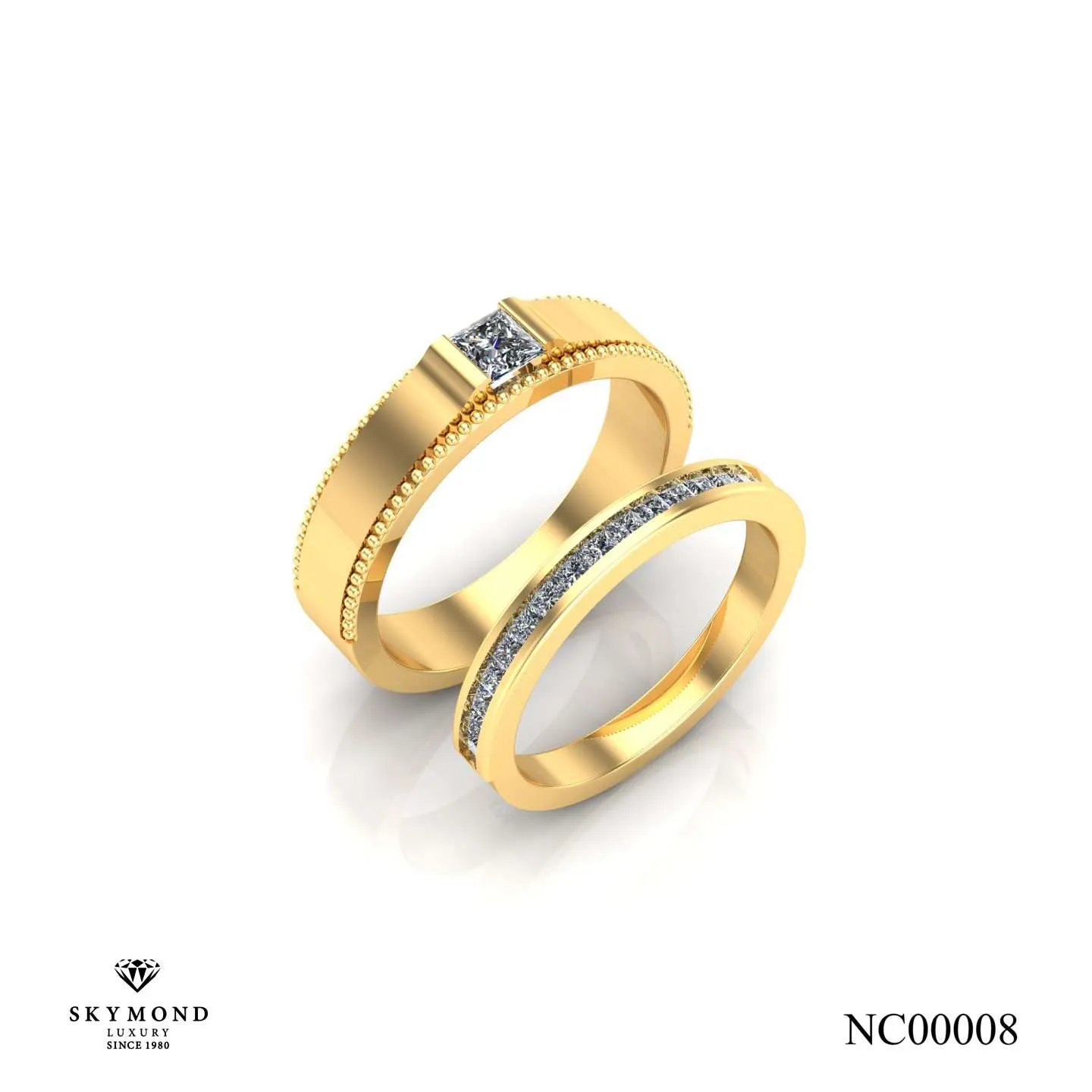 Nhẫn Cưới Vàng Vàng (14k-18k) Thiết Kế NC00008