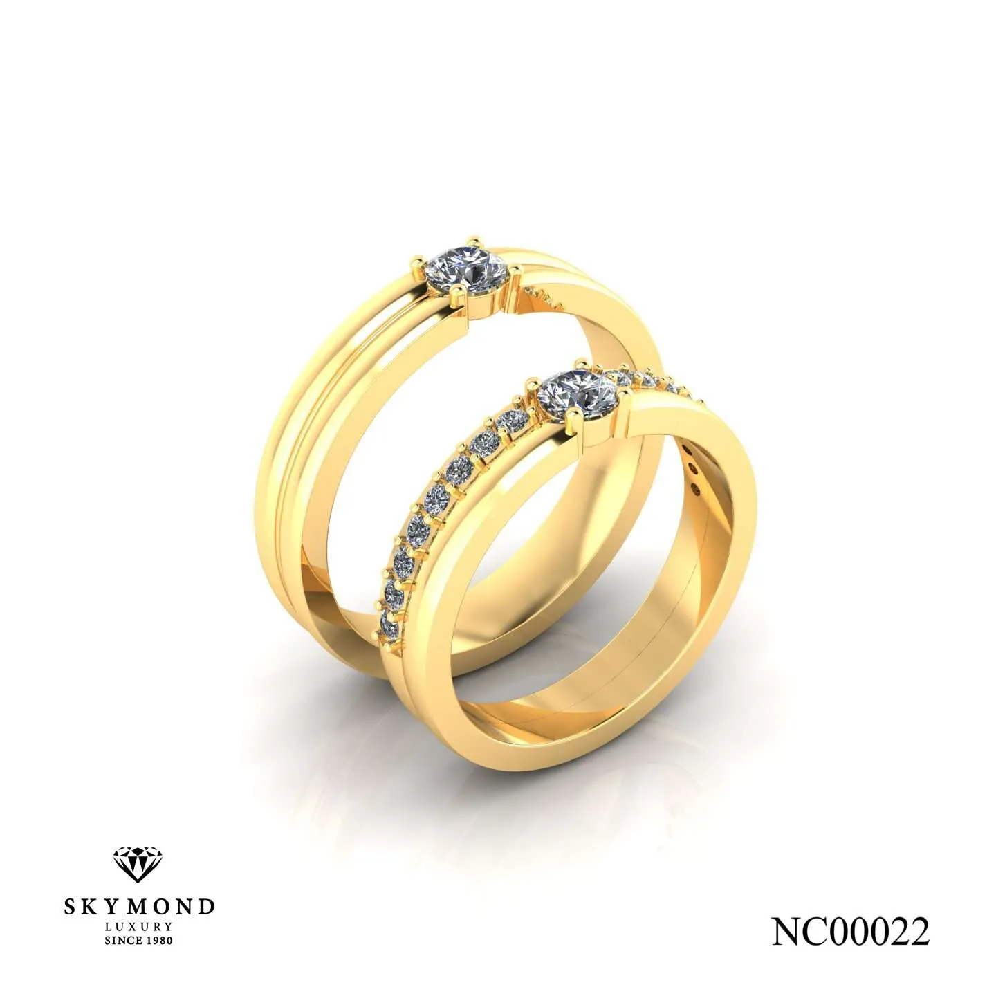 Nhẫn Cưới Vàng Vàng (14k-18k) Thiết Kế NC0022