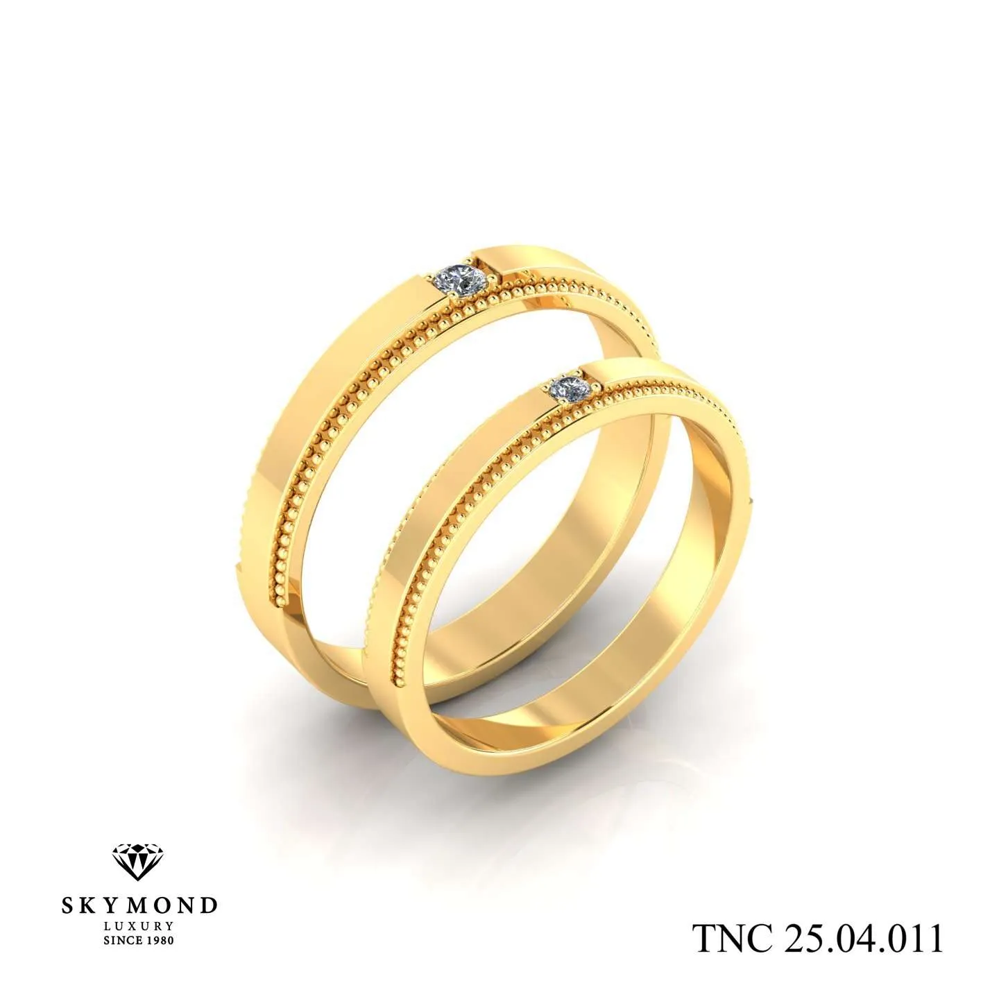 Nhẫn Cưới Vàng Vàng (14k-18k) Thiết Kế TNC 25.04.011