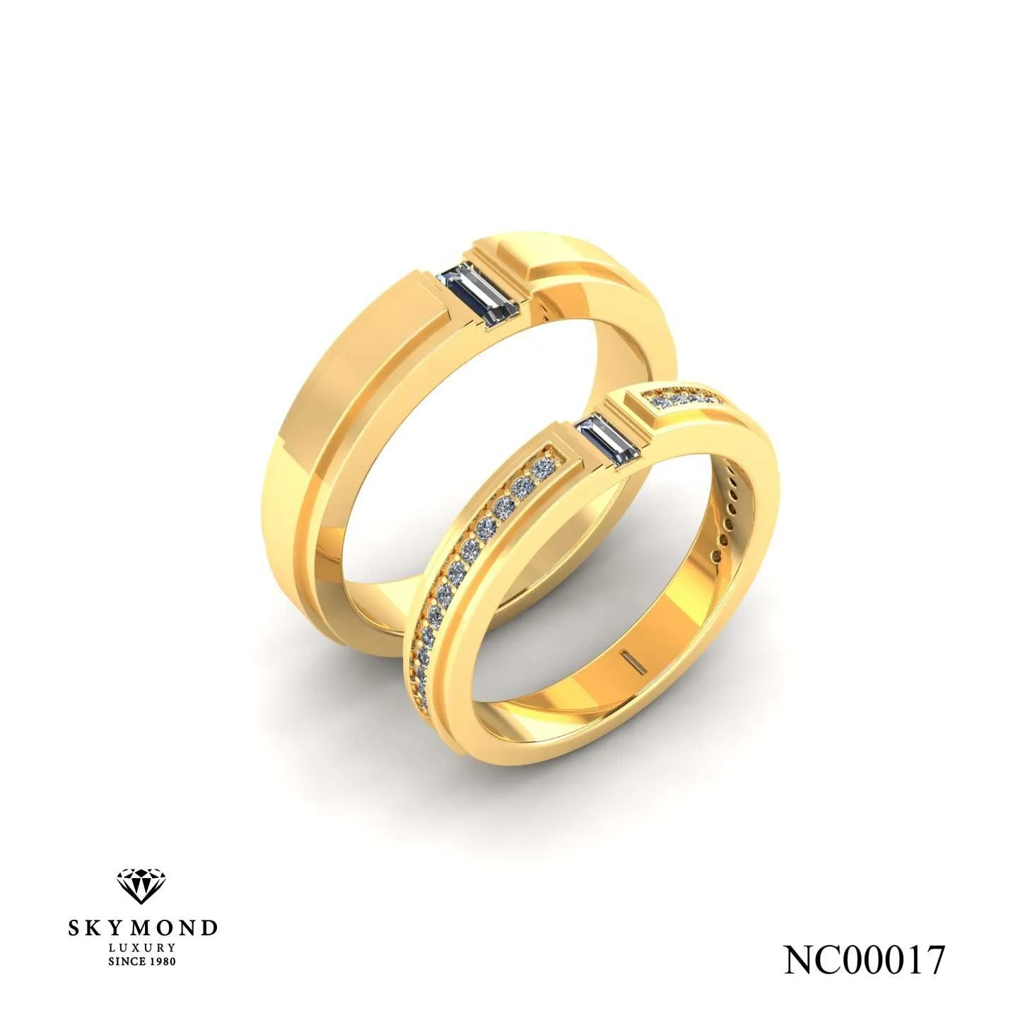 Nhẫn Cưới Vàng Vàng (14k-18k) Thiết Kế NC00017