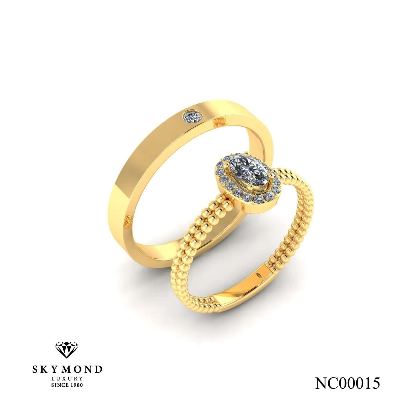 Nhẫn Cưới Vàng Vàng (14k-18k) Thiết Kế NC00015