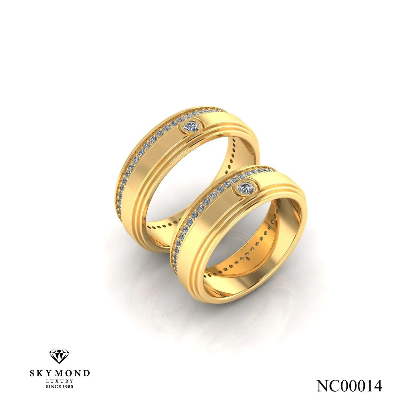 Nhẫn Cưới Vàng Vàng (14k-18k) Thiết Kế NC00014