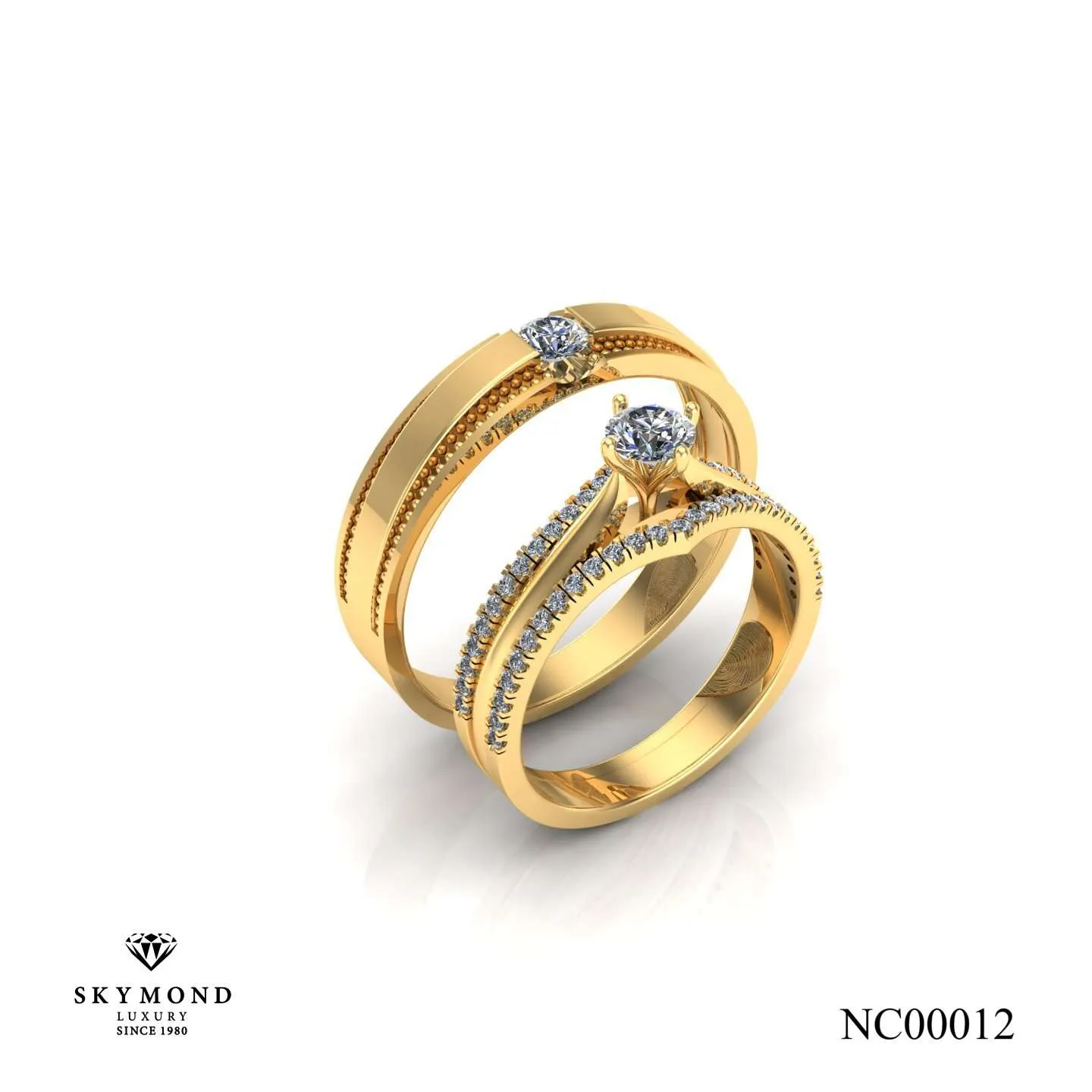 Nhẫn Cưới Vàng Vàng (14k-18k) Thiết Kế NC00012
