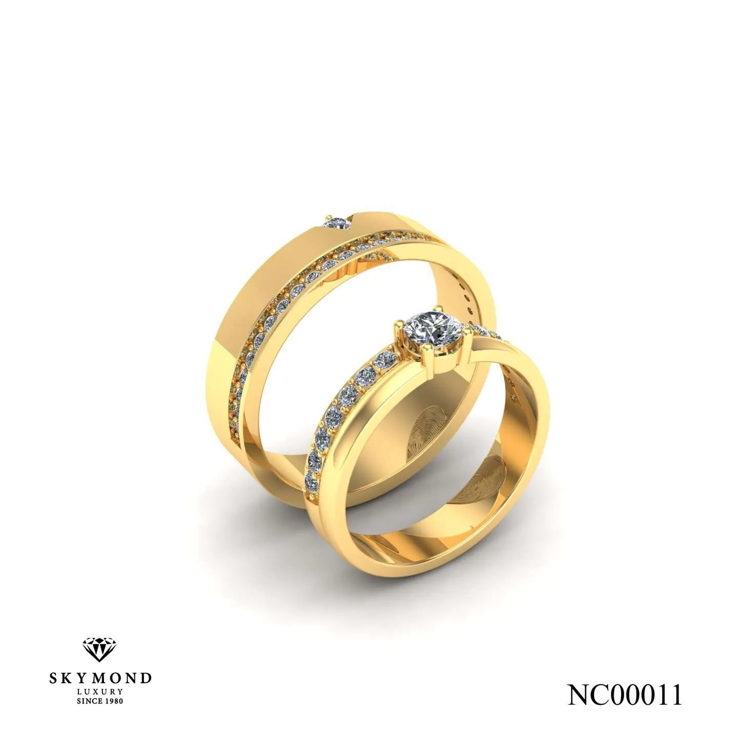 Nhẫn Cưới Vàng Vàng (14k-18k) Thiết Kế NC00011