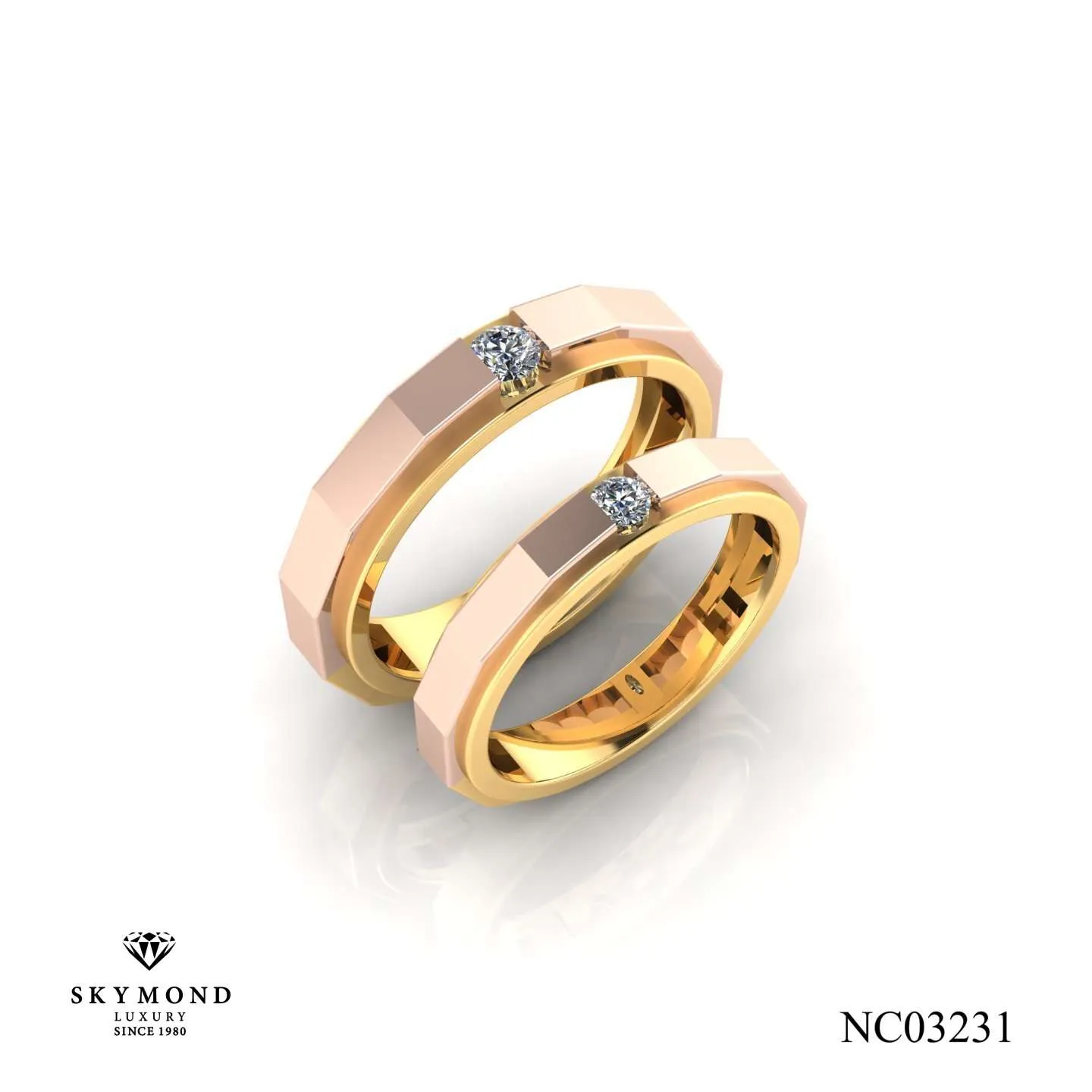 Nhẫn Cưới Vàng Vàng (14k-18k) Thiết Kế NC03231