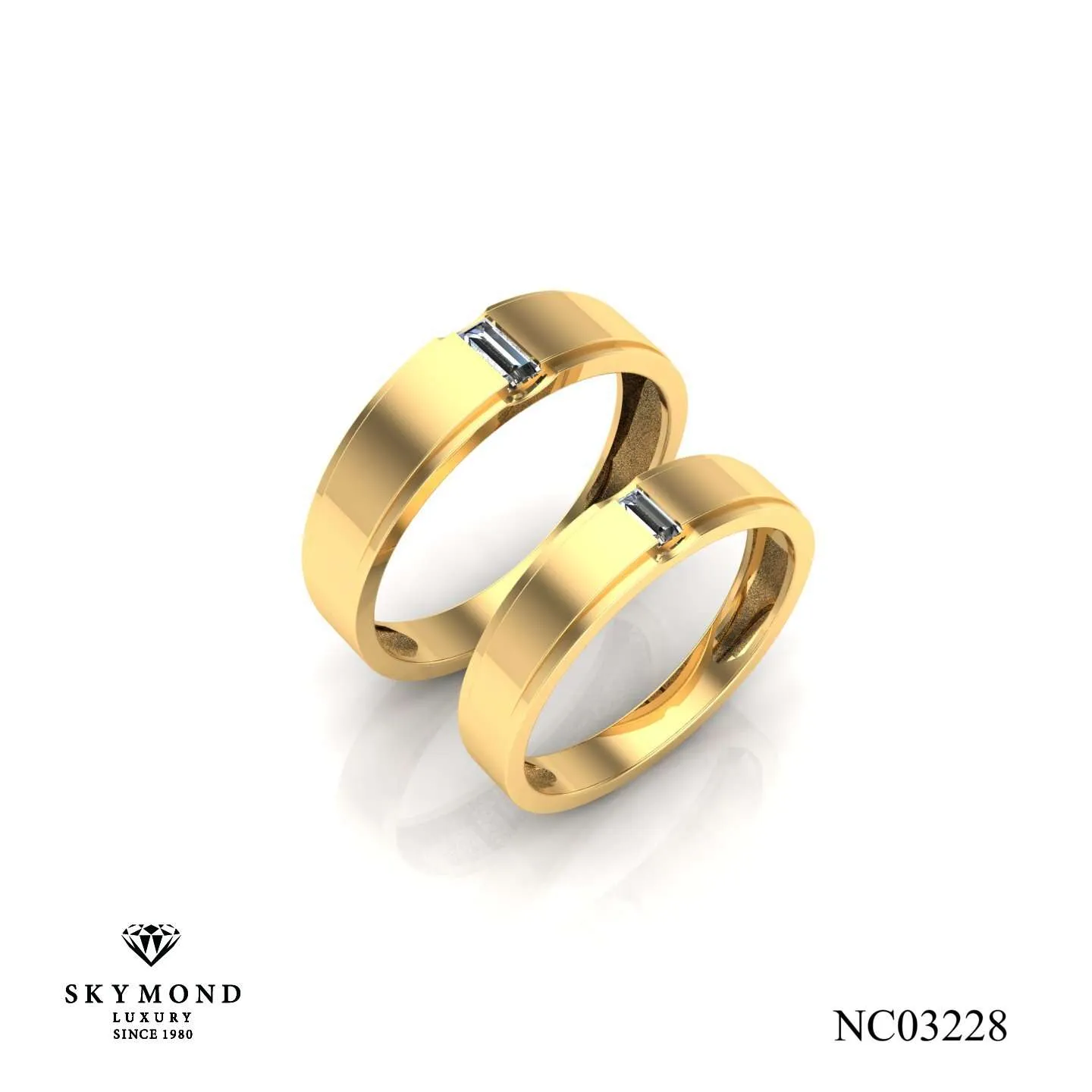 Nhẫn Cưới Vàng Vàng (14k-18k) Thiết Kế NC03228