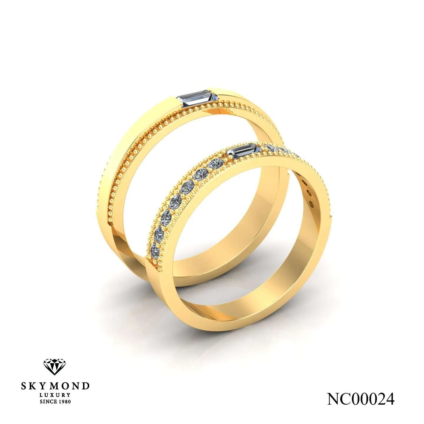 Nhẫn Cưới Vàng Vàng (14k-18k) Thiết Kế NC00024