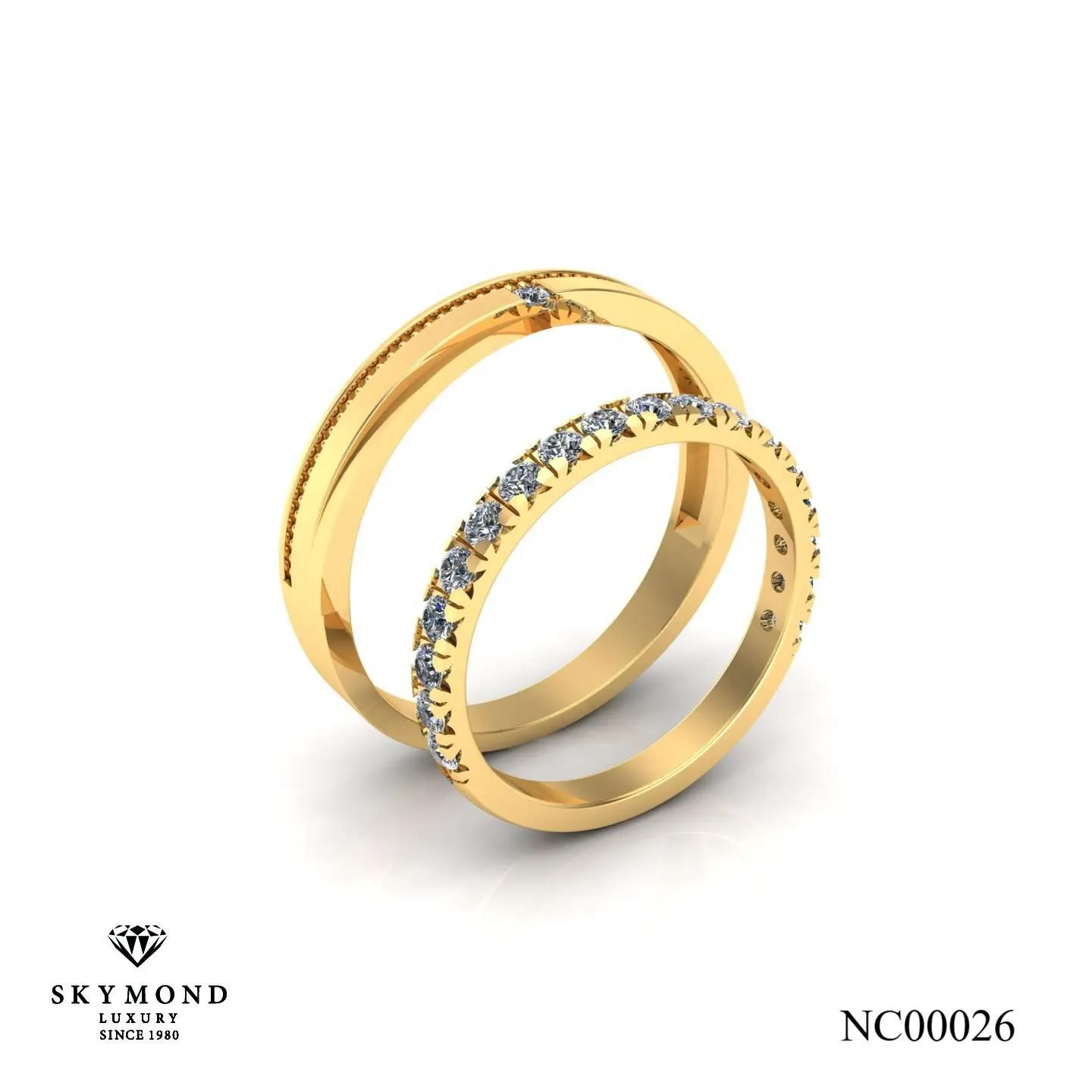 Nhẫn Cưới Vàng Vàng (14k-18k) Thiết Kế NC00026