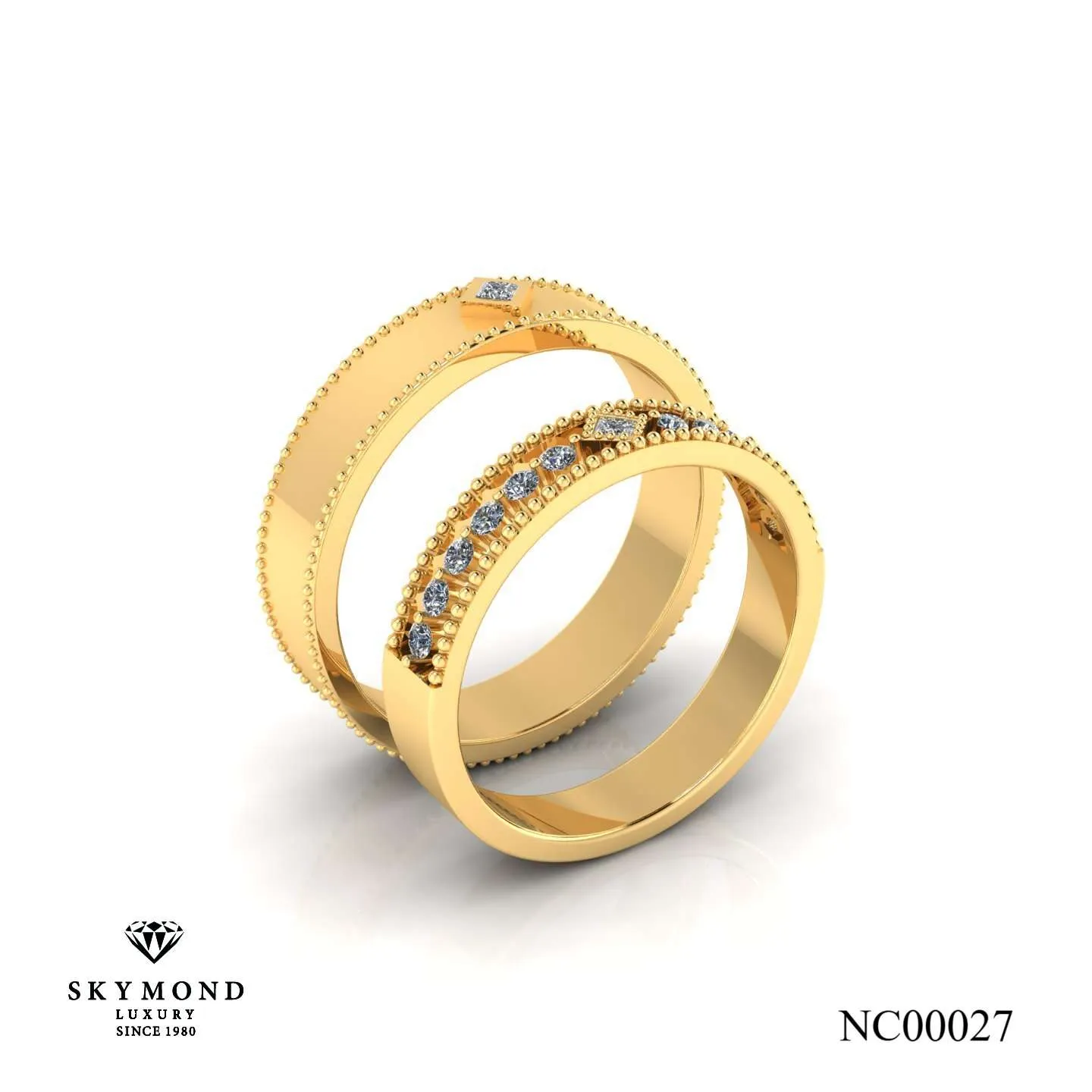 Nhẫn Cưới Vàng Vàng (14k-18k) Thiết Kế NC00027
