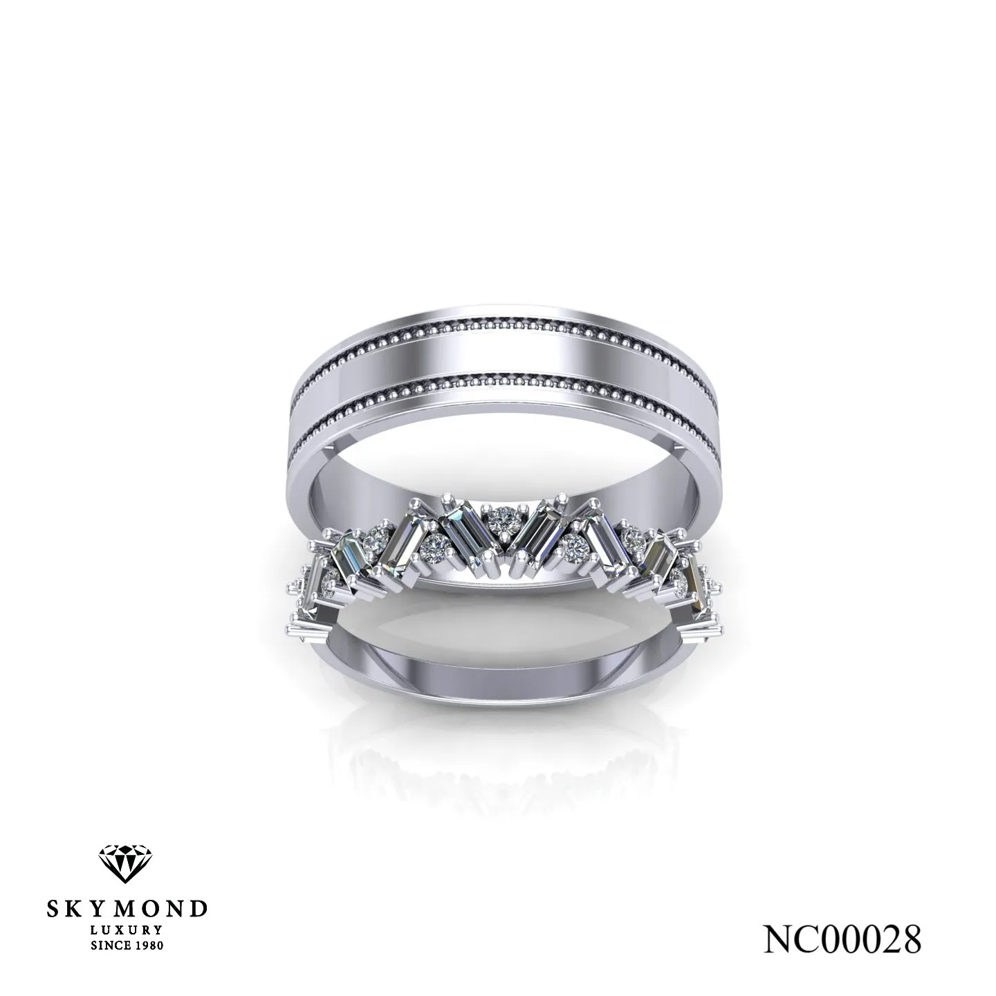 Nhẫn Cưới Vàng Trắng