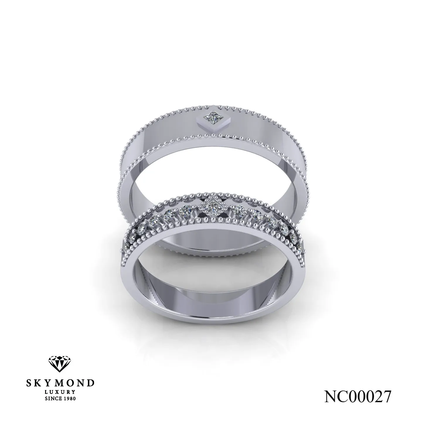 Nhẫn Cưới Vàng Trắng