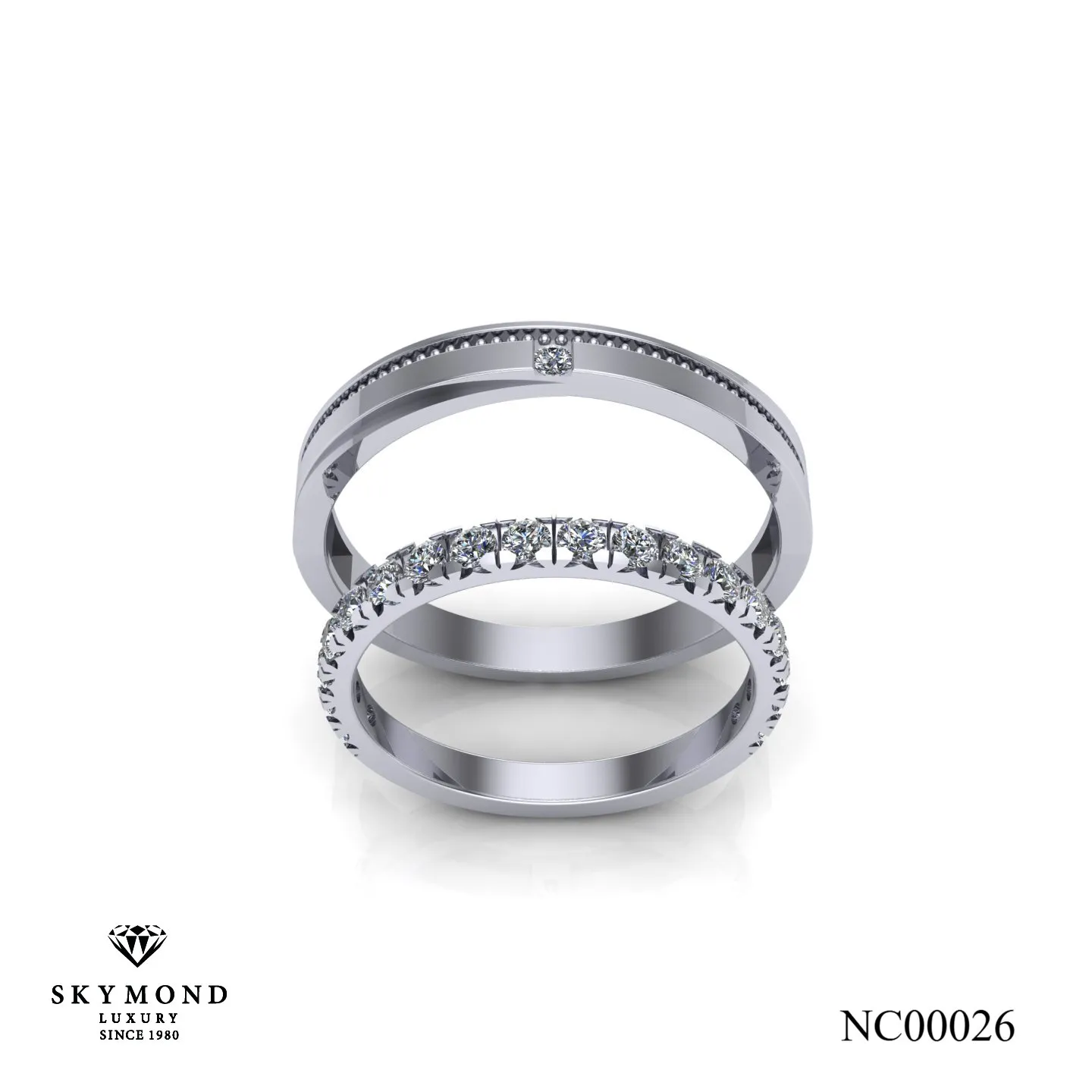 Nhẫn Cưới Vàng Trắng