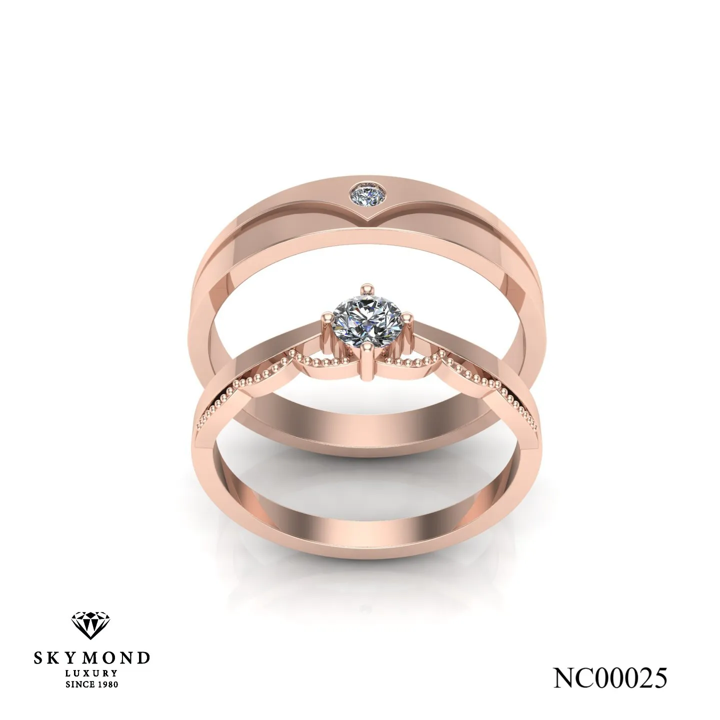 Nhẫn Cưới Vàng Hồng