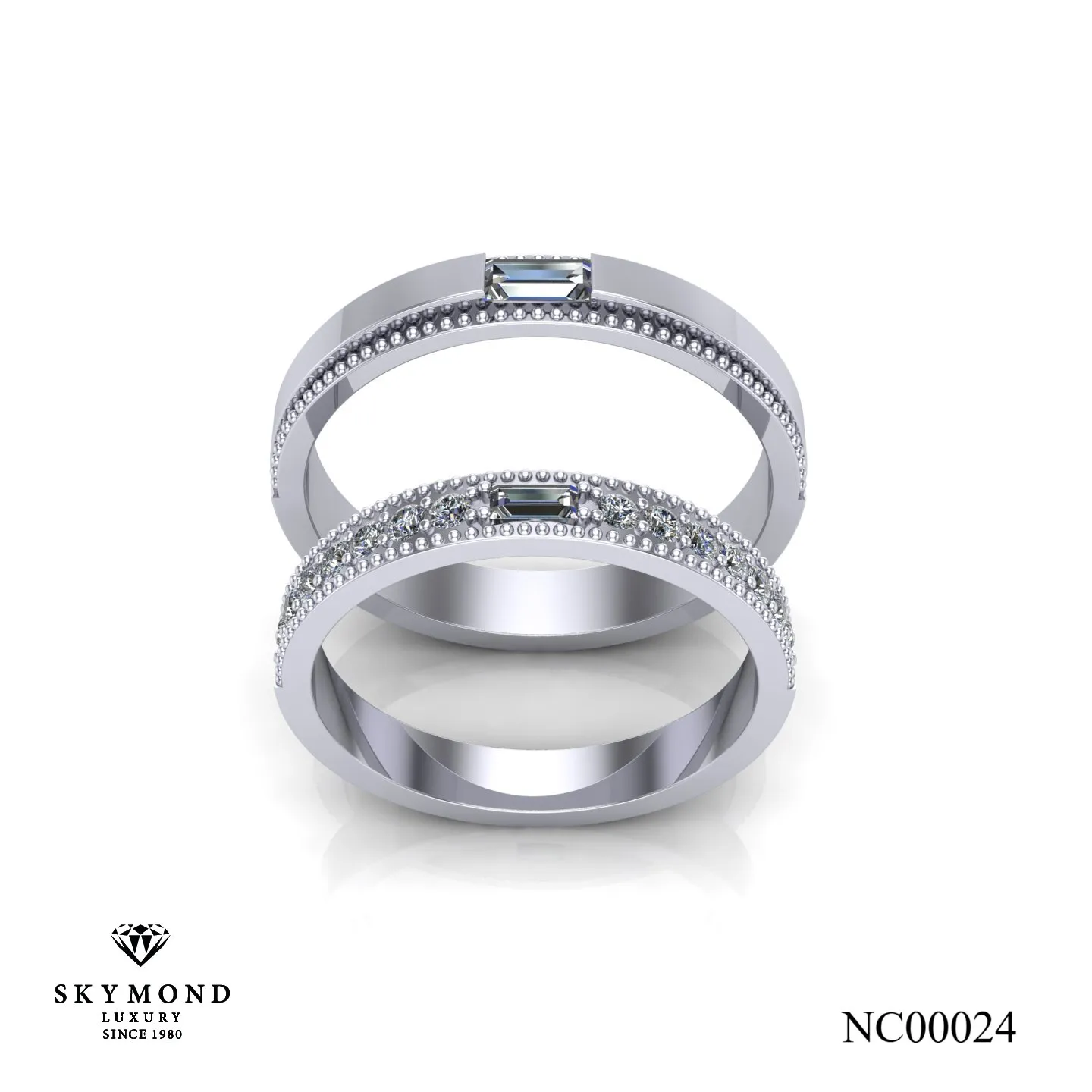 Nhẫn Cưới Vàng Trắng