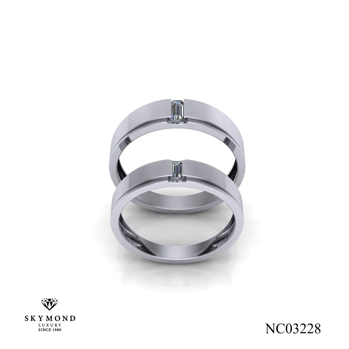 Nhẫn Cưới Vàng Trắng