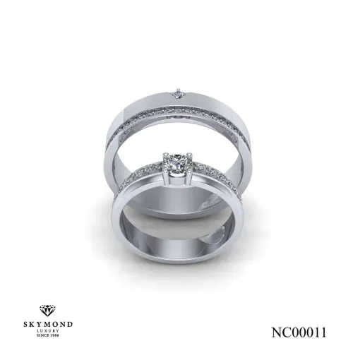 Nhẫn Cưới Vàng Trắng