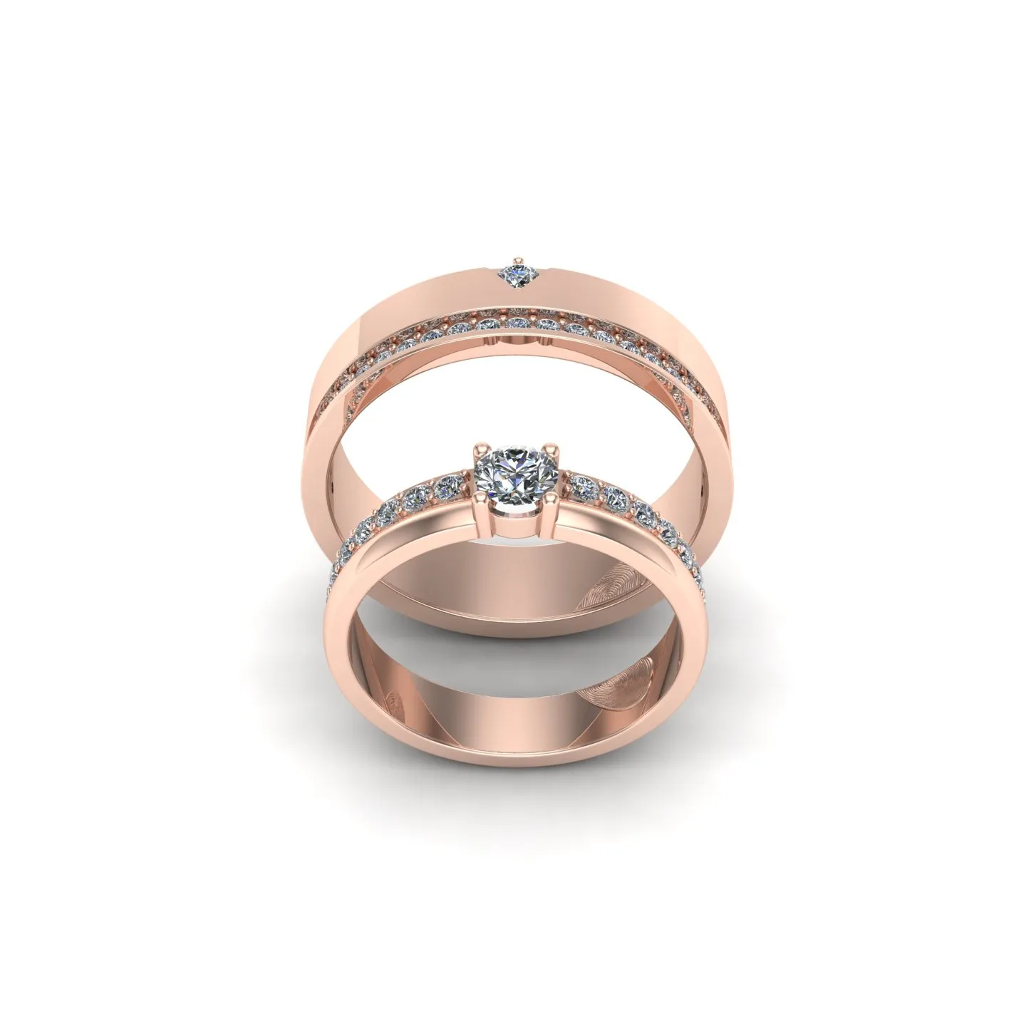 Nhẫn Cưới Vàng Hồng