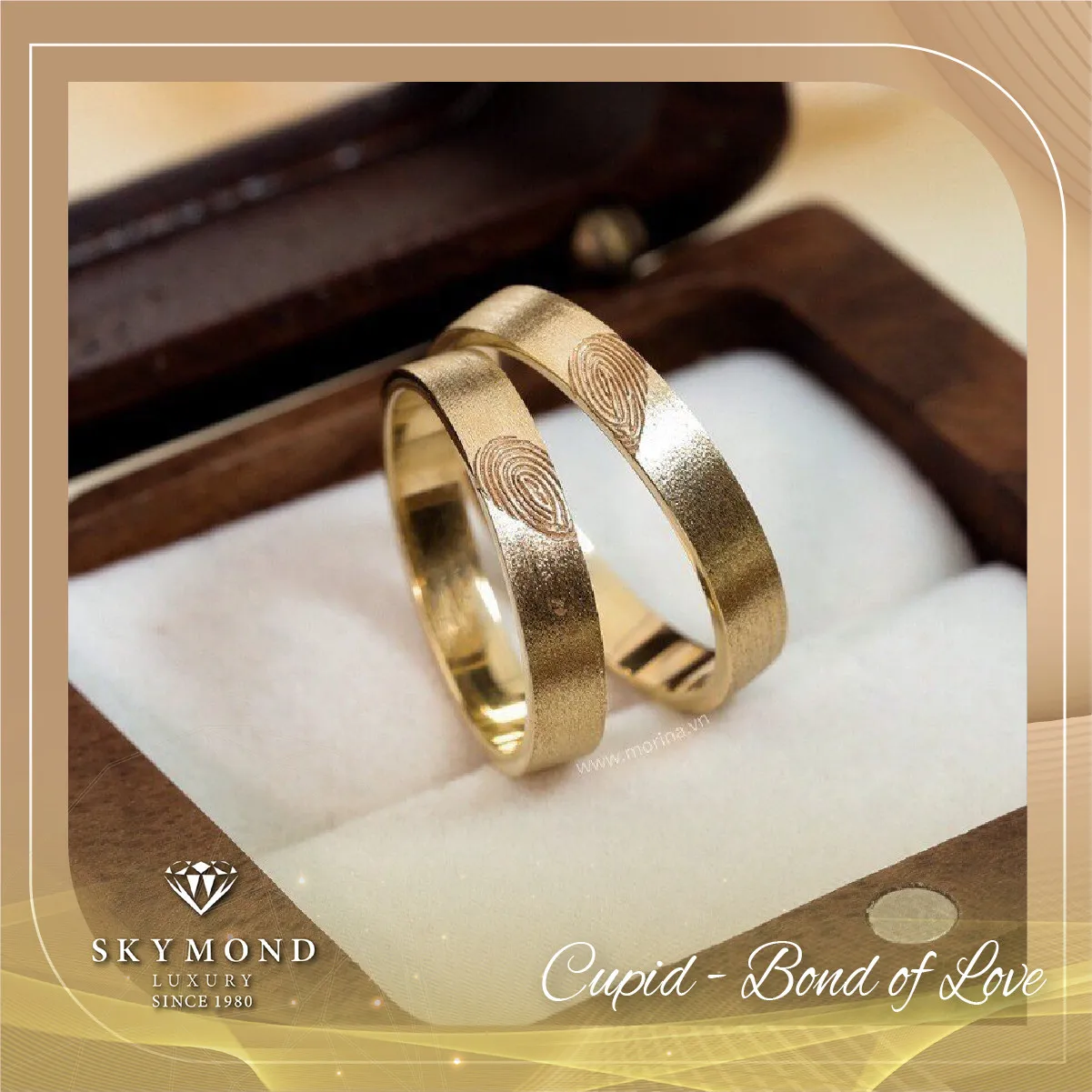nhẫn cưới vàng vàng skymond luxury