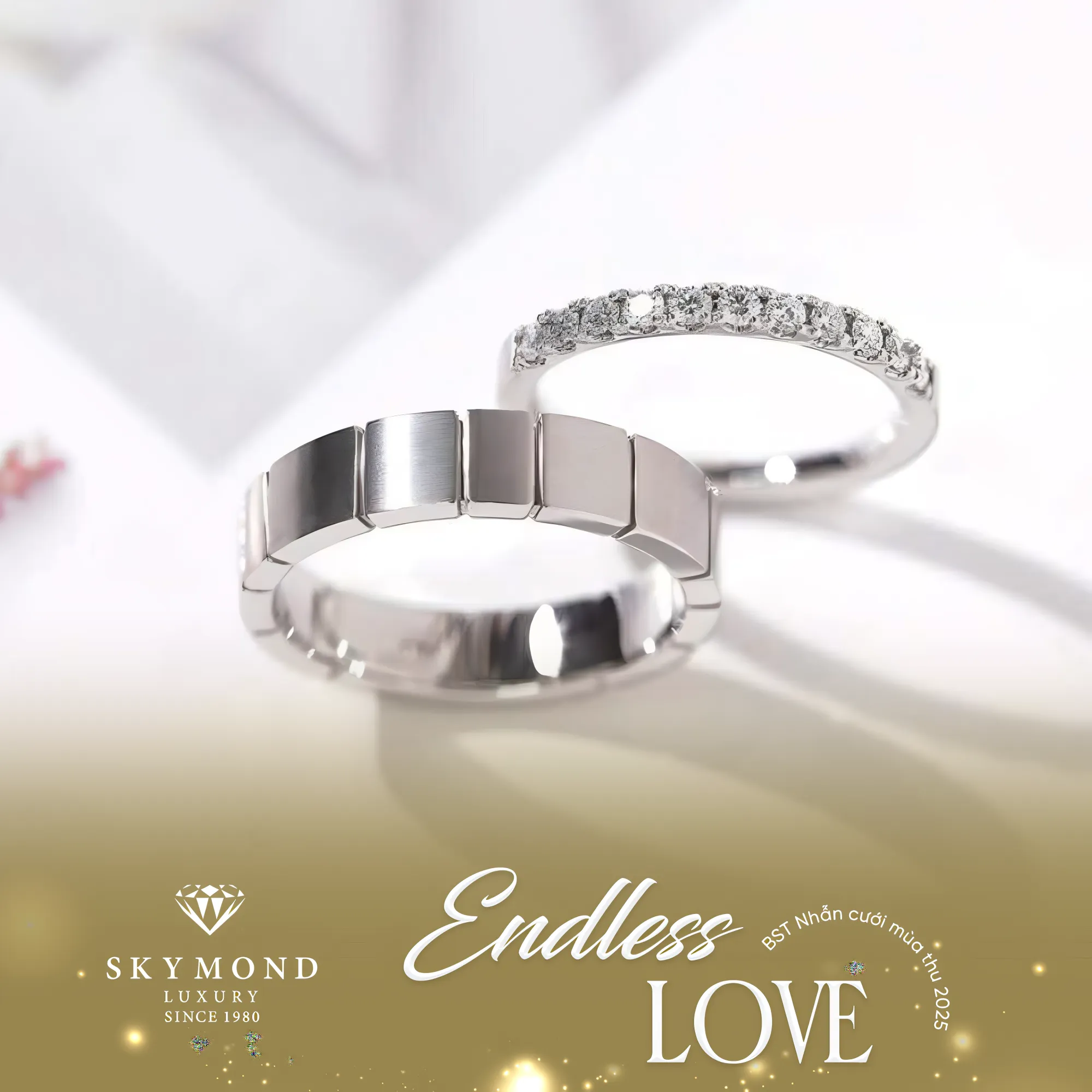 nhẫn cưới bạch kim đơn giản