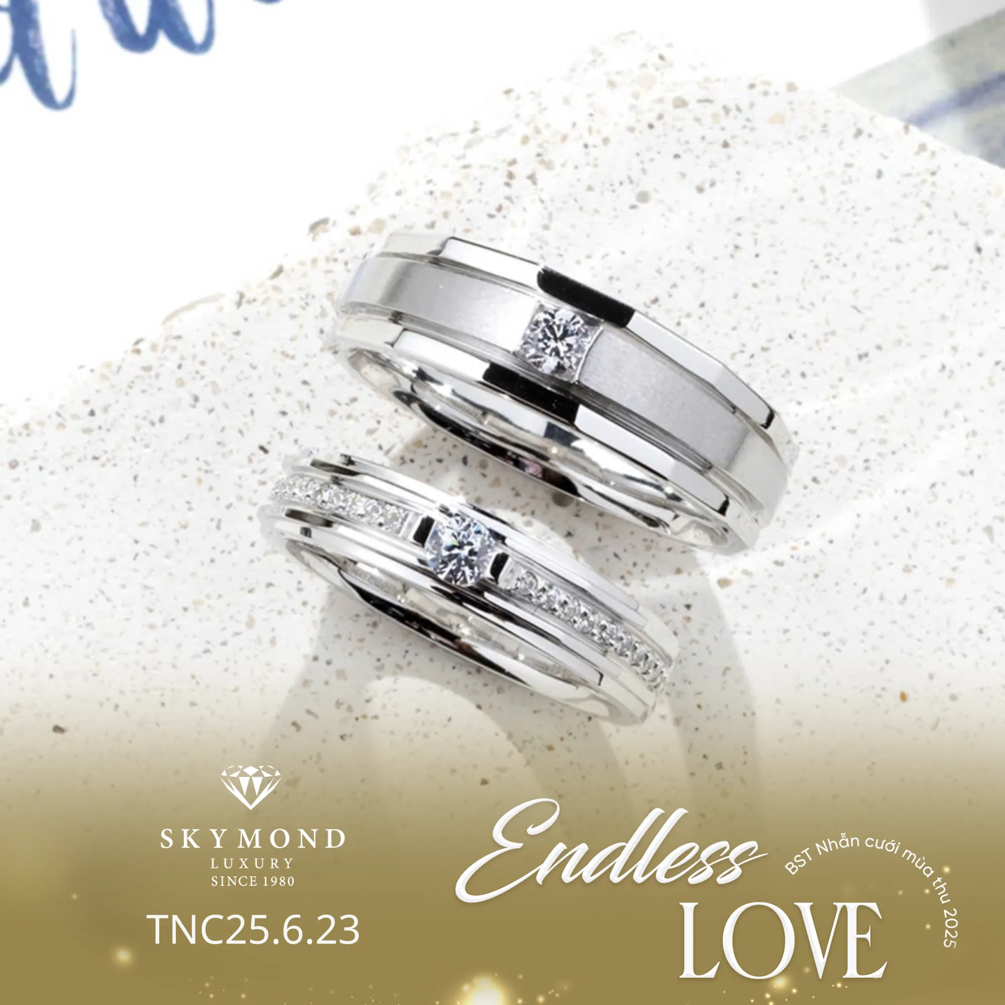 nhẫn cưới vàng trắng