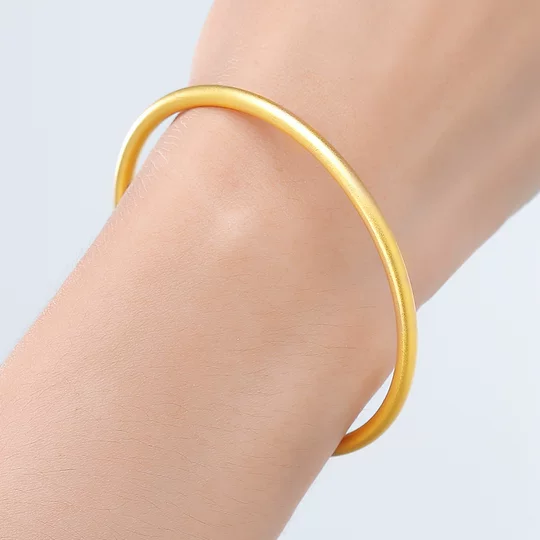 Vòng tay vàng nguyên chất 999 trung quốc dành cho nữ, trang sức kiểu cổ