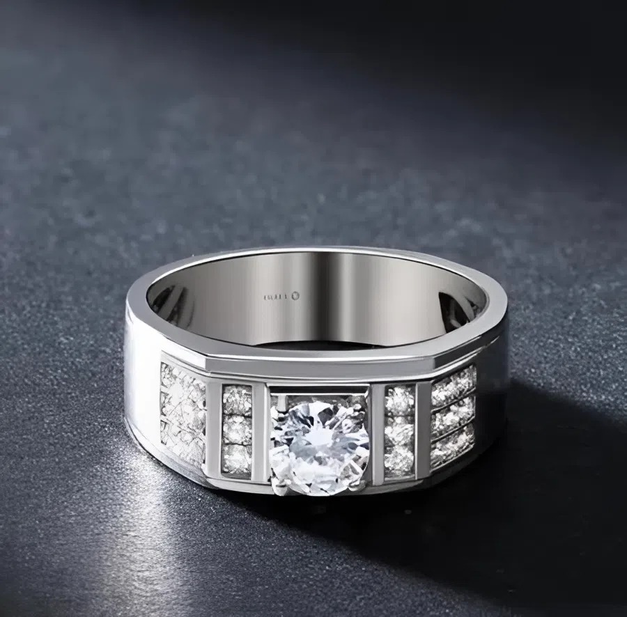 nhẫn cưới vàng trắng