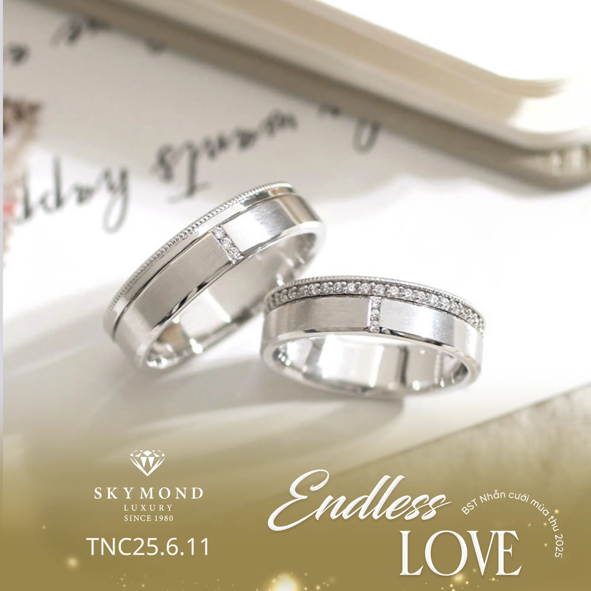 NHẪN CƯỚI KIM CƯƠNG KIỂU ETERNITY: Ý NGHĨA PHÙ HỢP CHO TÌNH YÊU VĨNH CỬU