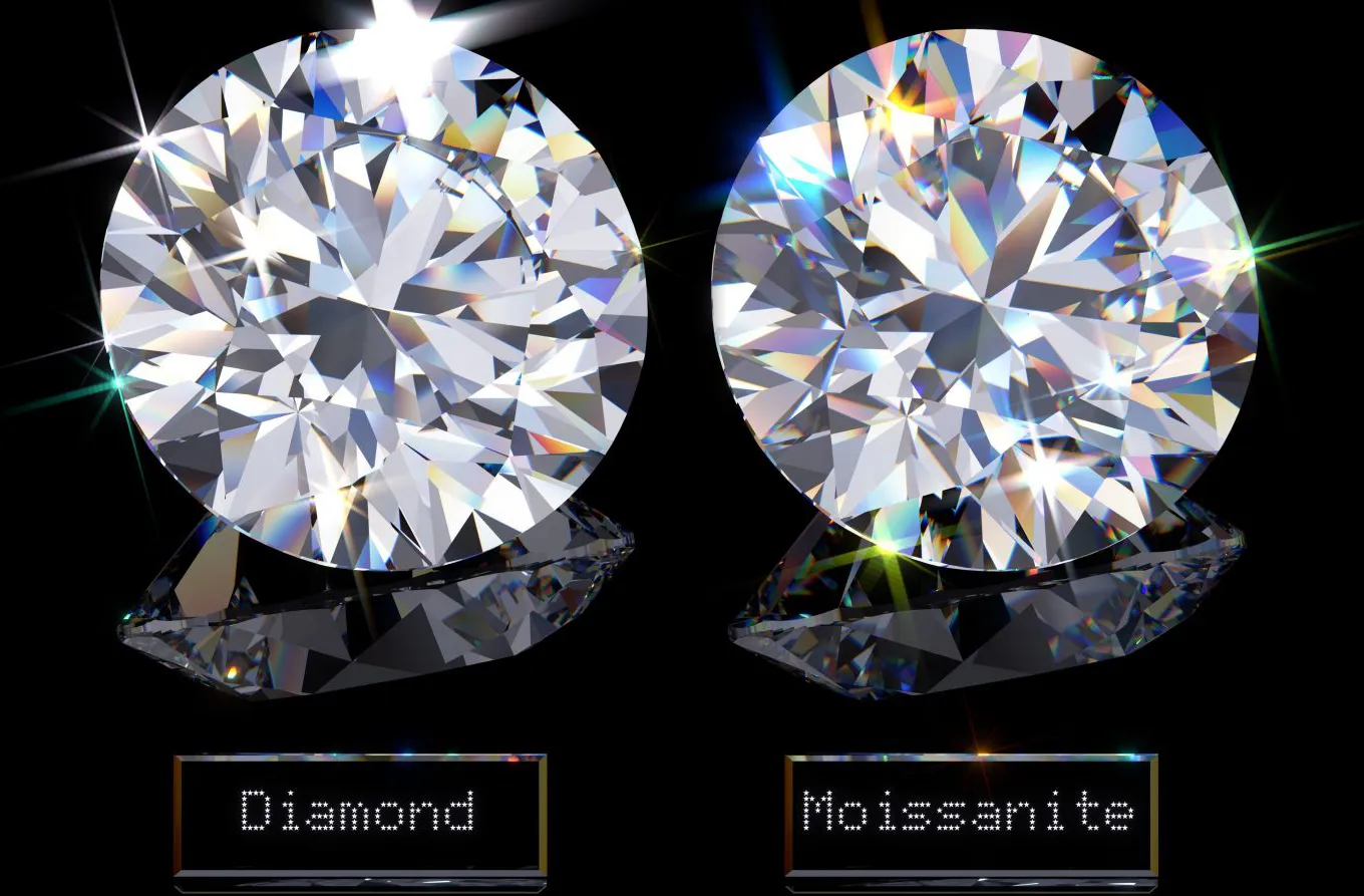 So sánh Moissanite và Kim cương: Mắt thường có phân biệt được không?