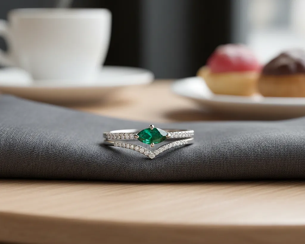 Nhẫn cưới đá Emerald: Vẻ đẹp quý tộc nhưng cần lưu ý bảo quản